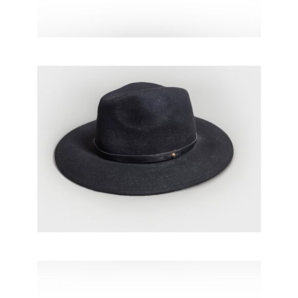 Free People + Wythe Leather Band
Felt Hat in Black ~ One Size ~ Excellent main image 6